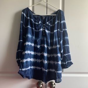 Striped linen blouse